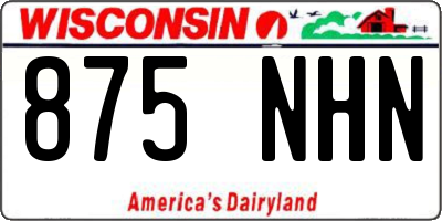 WI license plate 875NHN