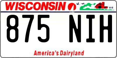 WI license plate 875NIH