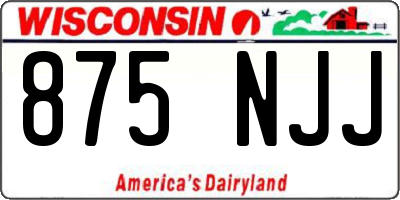 WI license plate 875NJJ