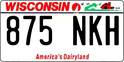 WI license plate 875NKH