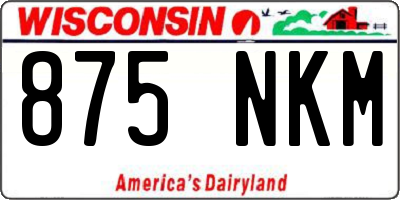 WI license plate 875NKM