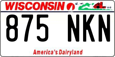 WI license plate 875NKN