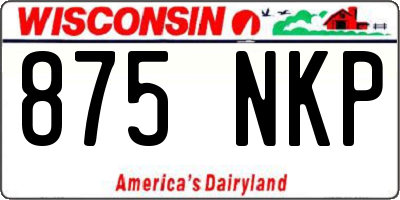 WI license plate 875NKP