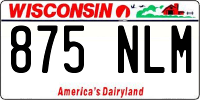 WI license plate 875NLM
