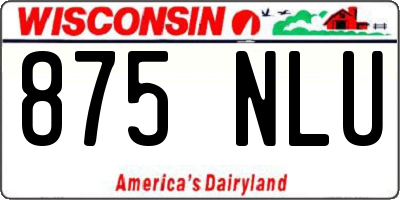 WI license plate 875NLU