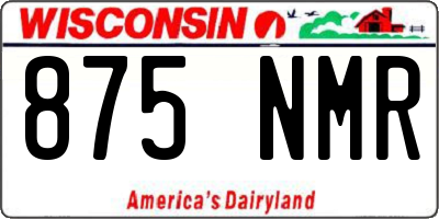 WI license plate 875NMR