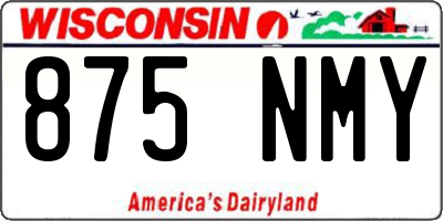 WI license plate 875NMY