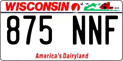 WI license plate 875NNF