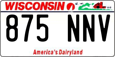 WI license plate 875NNV