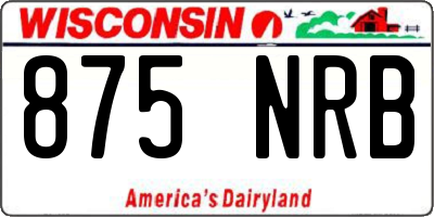 WI license plate 875NRB