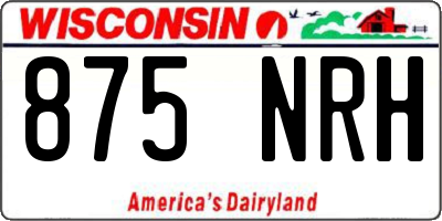 WI license plate 875NRH
