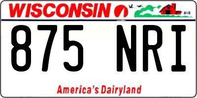 WI license plate 875NRI