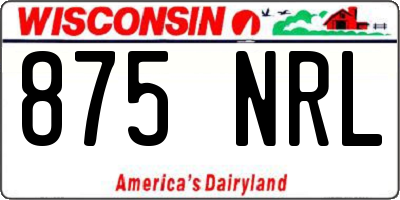WI license plate 875NRL