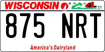 WI license plate 875NRT