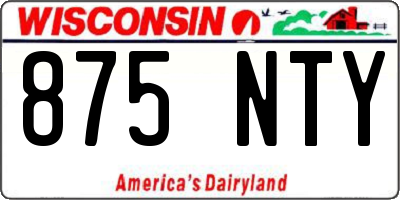 WI license plate 875NTY