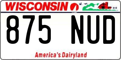 WI license plate 875NUD