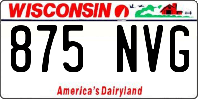 WI license plate 875NVG