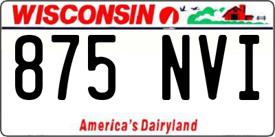 WI license plate 875NVI