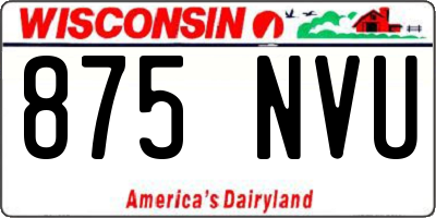 WI license plate 875NVU