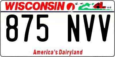 WI license plate 875NVV