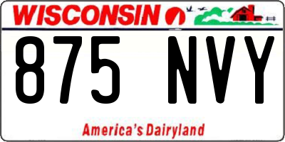 WI license plate 875NVY