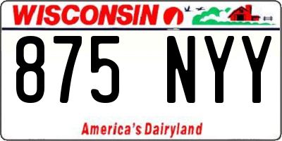 WI license plate 875NYY
