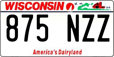 WI license plate 875NZZ