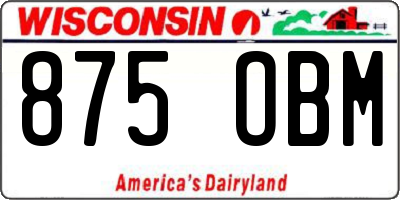 WI license plate 875OBM