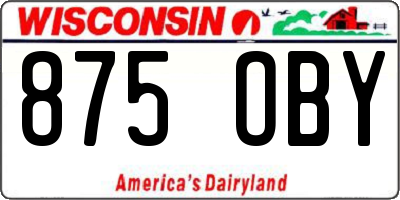 WI license plate 875OBY