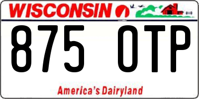 WI license plate 875OTP