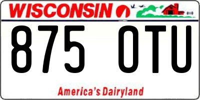 WI license plate 875OTU