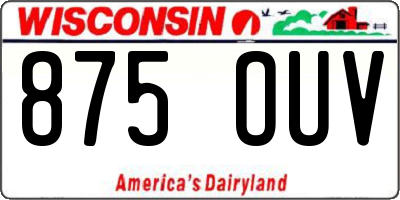 WI license plate 875OUV