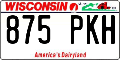 WI license plate 875PKH