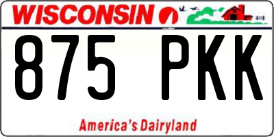 WI license plate 875PKK