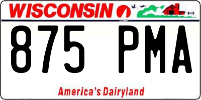 WI license plate 875PMA