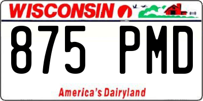 WI license plate 875PMD
