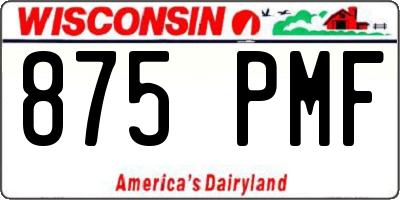 WI license plate 875PMF