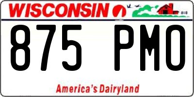 WI license plate 875PMO