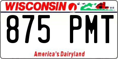 WI license plate 875PMT