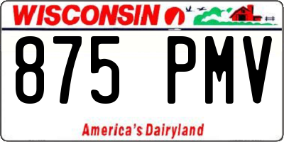 WI license plate 875PMV
