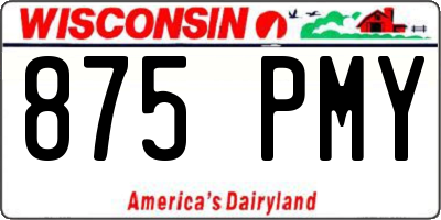 WI license plate 875PMY