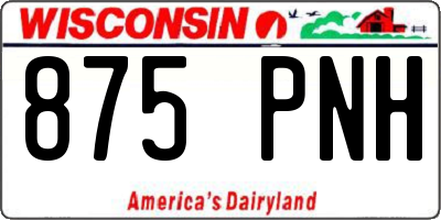 WI license plate 875PNH