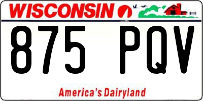 WI license plate 875PQV