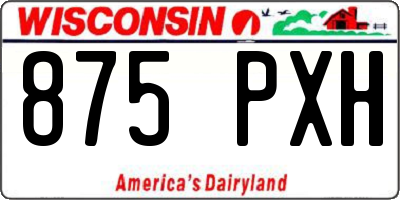 WI license plate 875PXH