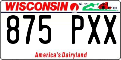 WI license plate 875PXX