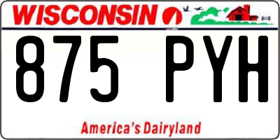 WI license plate 875PYH
