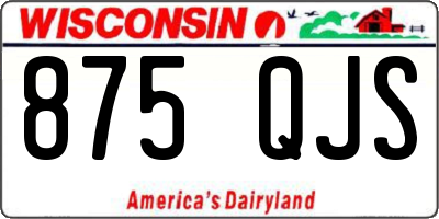 WI license plate 875QJS