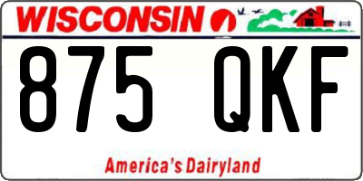 WI license plate 875QKF
