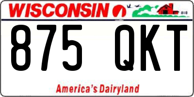 WI license plate 875QKT