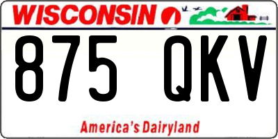 WI license plate 875QKV